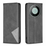 For Huawei Mate 60 Rhombus Texture Magnetic Leather Phone Case(Black)