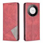 For Huawei Mate 60 Pro/Mate 60 Pro+ Rhombus Texture Magnetic Leather Phone Case(Red)