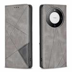 For Huawei Mate 60 Pro/Mate 60 Pro+ Rhombus Texture Magnetic Leather Phone Case(Grey)