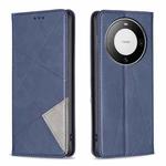 For Huawei Mate 60 Pro/Mate 60 Pro+ Rhombus Texture Magnetic Leather Phone Case(Blue)