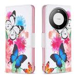 For Huawei Mate 60 Pro/Mate 60 Pro+ Colored Drawing Pattern Leather Phone Case(Butterflies)