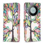 For Huawei Mate 60 Colored Drawing Pattern Leather Phone Case(Tree Life)