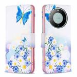 For Huawei Mate 60 Colored Drawing Pattern Leather Phone Case(Butterfly Love)