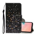 For Samsung Galaxy S20 Colored Drawing Pattern Horizontal Flip Leather Case with Holder & Card Slots & Wallet & Lanyard(Black Background Pentagram)