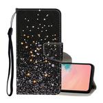For Samsung Galaxy S20+ Colored Drawing Pattern Horizontal Flip Leather Case with Holder & Card Slots & Wallet & Lanyard(Black Background Pentagram)