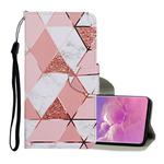 For Samsung Galaxy S10+ Colored Drawing Pattern Horizontal Flip Leather Case with Holder & Card Slots & Wallet & Lanyard(Marble)
