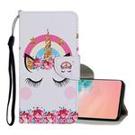 For Samsung Galaxy S10e Colored Drawing Pattern Horizontal Flip Leather Case with Holder & Card Slots & Wallet & Lanyard(Crown Unicorn)