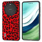 For Huawei Mate 60 Pro ABEEL Black Edge Leopard Phone Case(Red Leopard)