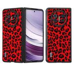 For Huawei Mate X5 ABEEL Black Edge Leopard Phone Case(Red Leopard)