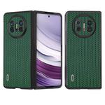 For Huawei Mate X5 ABEEL Genuine Leather Luxury Black Edge Phone Case(Night Green)