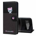 For Google Pixel 6 Pro Cute Pet Series Color Block Buckle Leather Phone Case(Dark Grey)