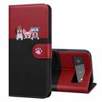 For Google Pixel 6 Pro Cute Pet Series Color Block Buckle Leather Phone Case(Black)