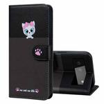 For Google Pixel 6 Cute Pet Series Color Block Buckle Leather Phone Case(Dark Grey)