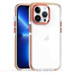 For iPhone 13 Pro Two-color TPU Transparent PC Phone Case(Orange)