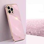 For iPhone 15 Pro Max XINLI Straight Edge 6D Electroplate TPU Phone Case(Cherry Purple)