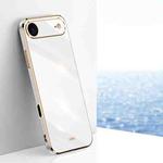 For iPhone Air XINLI Straight Edge 6D Electroplate TPU Phone Case(White)