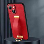 For iPhone 15 SULADA Tide Cool Series PC + Leather Texture Skin Feel Phone Case(Red)