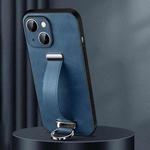 For iPhone 15 Plus SULADA Tide Cool Series PC + Leather Texture Skin Feel Phone Case(Blue)