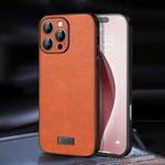 For iPhone 16 Pro SULADA Shockproof TPU Hybrid Handmade Leather Phone Case(Orange)