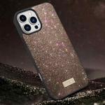 For iPhone 16 Pro Max SULADA Glittery PC Hybrid TPU Handmade Leather Phone Case(Colorful)