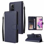 For Xiaomi Redmi Note 12S 3-Card Slots Multifunctional Leather Phone Case(Dark Blue)