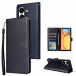 For Xiaomi Redmi 13C 4G 3-Card Slots Multifunctional Leather Phone Case(Black)