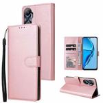 For Infinix Hot 20 4G 3 Card Slots Multifunctional Leather Phone Case(Rose Gold)