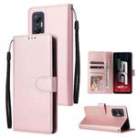 For Infinix Hot 20 5G 3 Card Slots Multifunctional Leather Phone Case(Rose Gold)