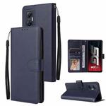 For Infinix Hot 20 5G 3 Card Slots Multifunctional Leather Phone Case(Dark Blue)