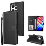 For Infinix Hot 30i 3 Card Slots Multifunctional Leather Phone Case(Black)