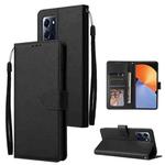 For Infinix Note 30 3 Card Slots Multifunctional Leather Phone Case(Black)