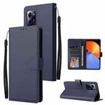 For Infinix Note 30i 3 Card Slots Multifunctional Leather Phone Case(Dark Blue)