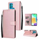 For Infinix Smart 6 3 Card Slots Multifunctional Leather Phone Case(Rose Gold)