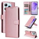 For Infinix Hot 40 / 40 Pro 3-Card Slots Multifunctional Leather Phone Case(Rose Gold)