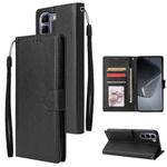 For Infinix Hot 50 4G 3-Card Slots Multifunctional Leather Phone Case(Black)