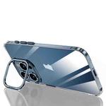For iPhone 15 Pro Max SULADA PC + Aluminum Alloy Lens Holder Phone Case(Dark Blue)