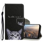 For Huawei P smart (2019) / Honor 10 Lite Colored Drawing Pattern Horizontal Flip Leather Case with Holder & Card Slots & Wallet(Kitty)