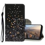 For Huawei P30 Lite Colored Drawing Pattern Horizontal Flip Leather Case with Holder & Card Slots & Wallet(Black Star)
