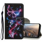 For Huawei P30 Pro Colored Drawing Pattern Horizontal Flip Leather Case with Holder & Card Slots & Wallet(Fluorescent Butterfly)