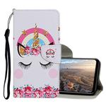 For Huawei Y6 (2019) Colored Drawing Pattern Horizontal Flip Leather Case with Holder & Card Slots & Wallet(Crown Unicorn)