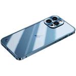 For iPhone 15 Pro Metal Frame Frosted PC Shockproof Phone Case(Ocean Blue)