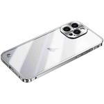 For iPhone 15 Pro Metal Frame Frosted PC Shockproof Phone Case(Silver)