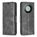 For Huawei Mate 60 Lambskin Texture Pure Color Flip Leather Phone Case(Black)
