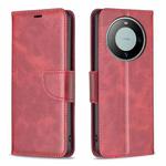 For Huawei Mate 60 Lambskin Texture Pure Color Flip Leather Phone Case(Red)