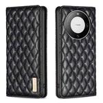 For Huawei Mate 60 Pro/Mate 60 Pro+ Diamond Lattice Magnetic Leather Flip Phone Case(Black)