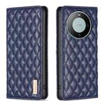 For Huawei Mate 60 Diamond Lattice Magnetic Leather Flip Phone Case(Blue)