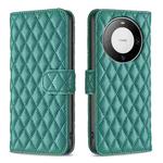 For Huawei Mate 60 Pro/Mate 60 Pro+ Diamond Lattice Wallet Flip Leather Phone Case(Green)