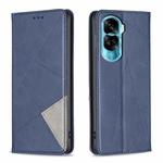 For Honor 90 Lite/X50i Rhombus Texture Magnetic Leather Phone Case(Blue)