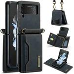 For Samsung Galaxy Z Flip3 5G DG.MING M2 Series Card Bag Magnetic Leather Phone Case(Black)