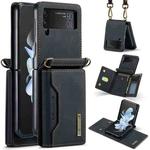 For Samsung Galaxy Z Flip4 5G DG.MING M2 Series Card Bag Magnetic Leather Phone Case(Black)